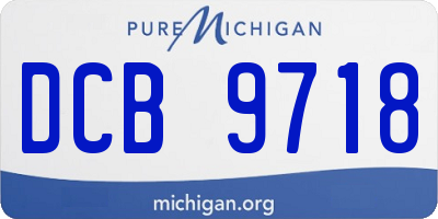 MI license plate DCB9718