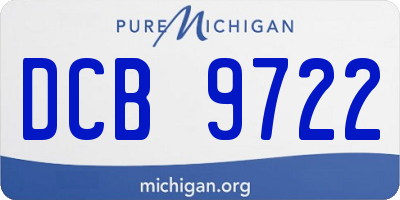 MI license plate DCB9722
