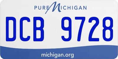 MI license plate DCB9728