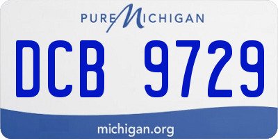 MI license plate DCB9729