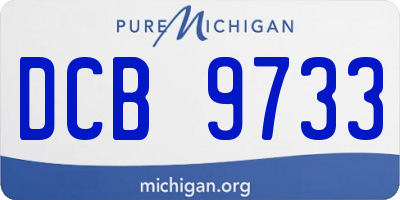 MI license plate DCB9733