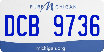 MI license plate DCB9736