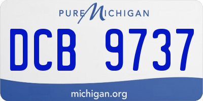 MI license plate DCB9737
