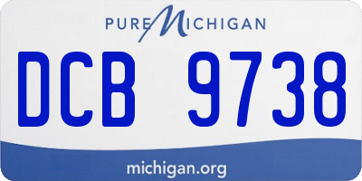 MI license plate DCB9738