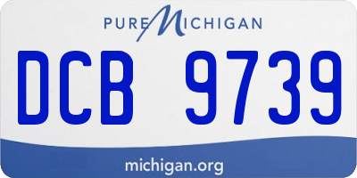 MI license plate DCB9739