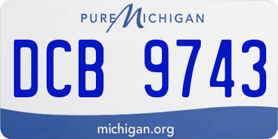 MI license plate DCB9743
