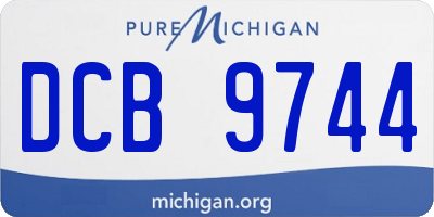 MI license plate DCB9744