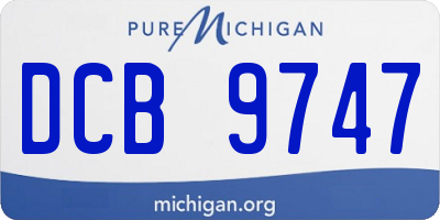 MI license plate DCB9747