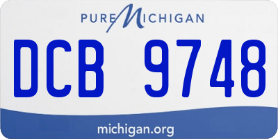 MI license plate DCB9748