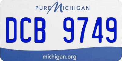 MI license plate DCB9749