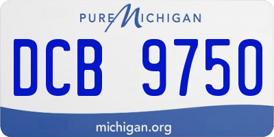 MI license plate DCB9750
