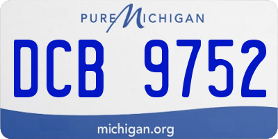 MI license plate DCB9752