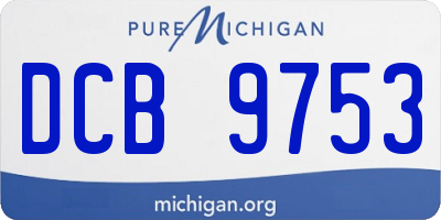 MI license plate DCB9753