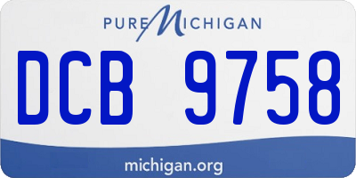 MI license plate DCB9758