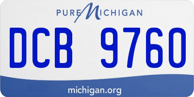 MI license plate DCB9760