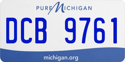 MI license plate DCB9761