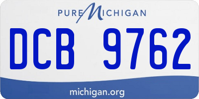 MI license plate DCB9762