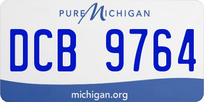 MI license plate DCB9764