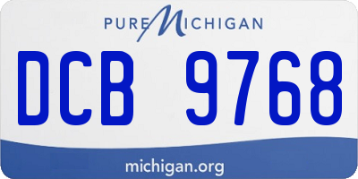 MI license plate DCB9768