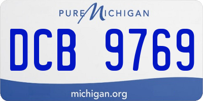 MI license plate DCB9769