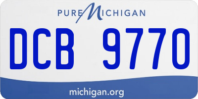 MI license plate DCB9770