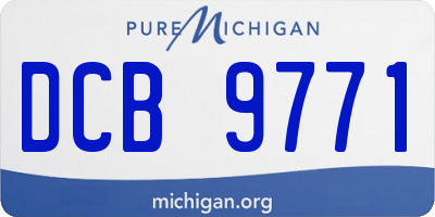 MI license plate DCB9771