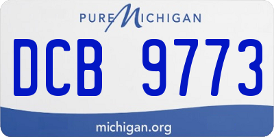MI license plate DCB9773
