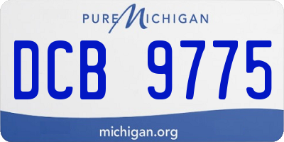 MI license plate DCB9775