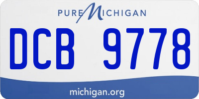 MI license plate DCB9778