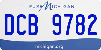 MI license plate DCB9782