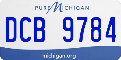 MI license plate DCB9784