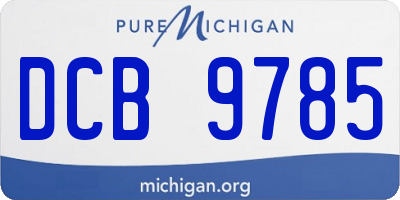 MI license plate DCB9785