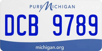 MI license plate DCB9789