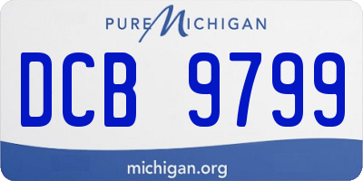 MI license plate DCB9799
