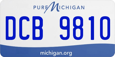MI license plate DCB9810