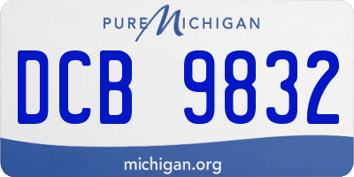 MI license plate DCB9832