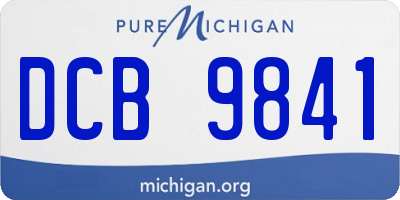 MI license plate DCB9841
