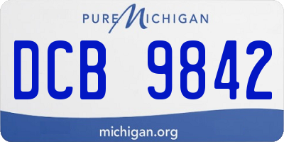 MI license plate DCB9842