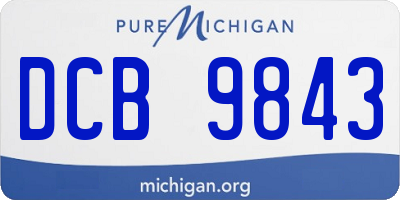 MI license plate DCB9843