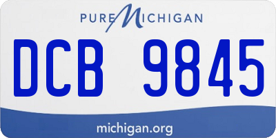 MI license plate DCB9845