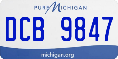 MI license plate DCB9847