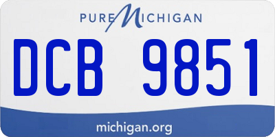 MI license plate DCB9851