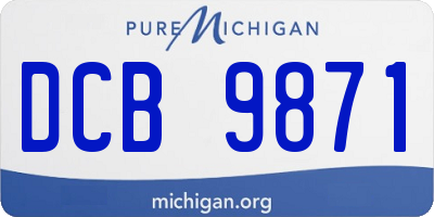 MI license plate DCB9871