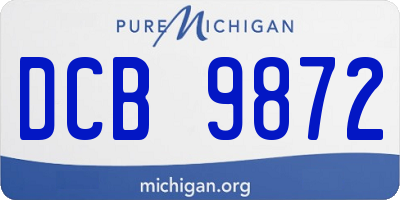 MI license plate DCB9872