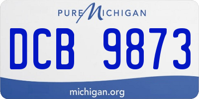 MI license plate DCB9873