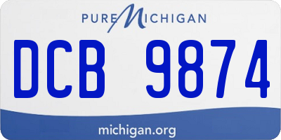 MI license plate DCB9874
