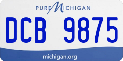 MI license plate DCB9875