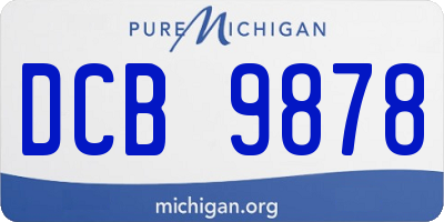 MI license plate DCB9878