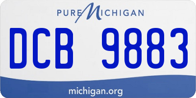 MI license plate DCB9883