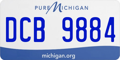 MI license plate DCB9884